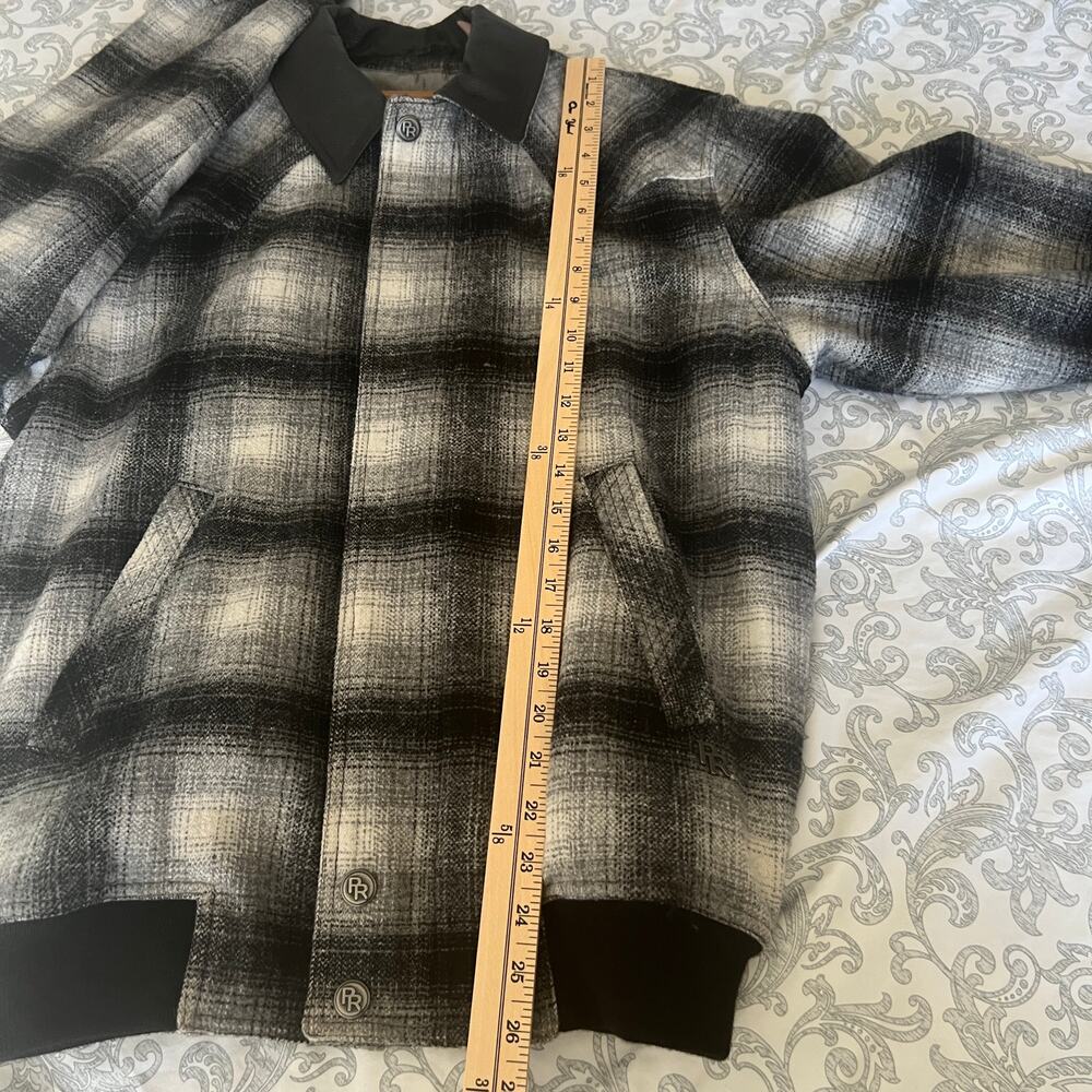 Powder River Outfitters Panhandle Slim Plaid Wool Blend Bomber Jacket Size XXS - Picture 12 of 12